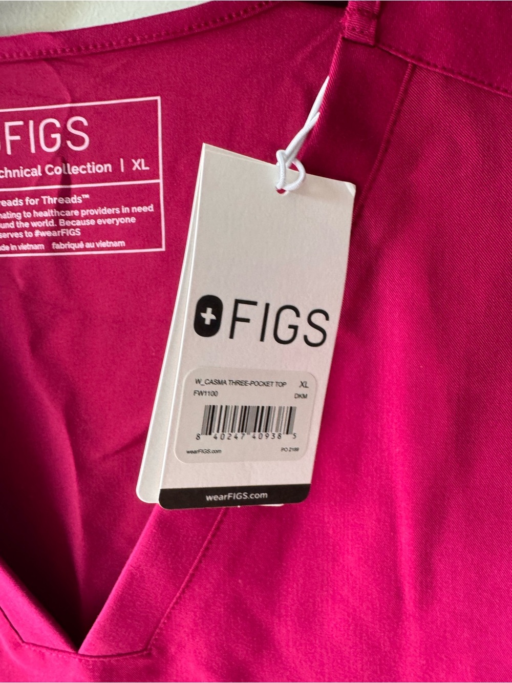 Figs Women's Hot Pink Scrubs. NEW. XL - Picture 6 of 16